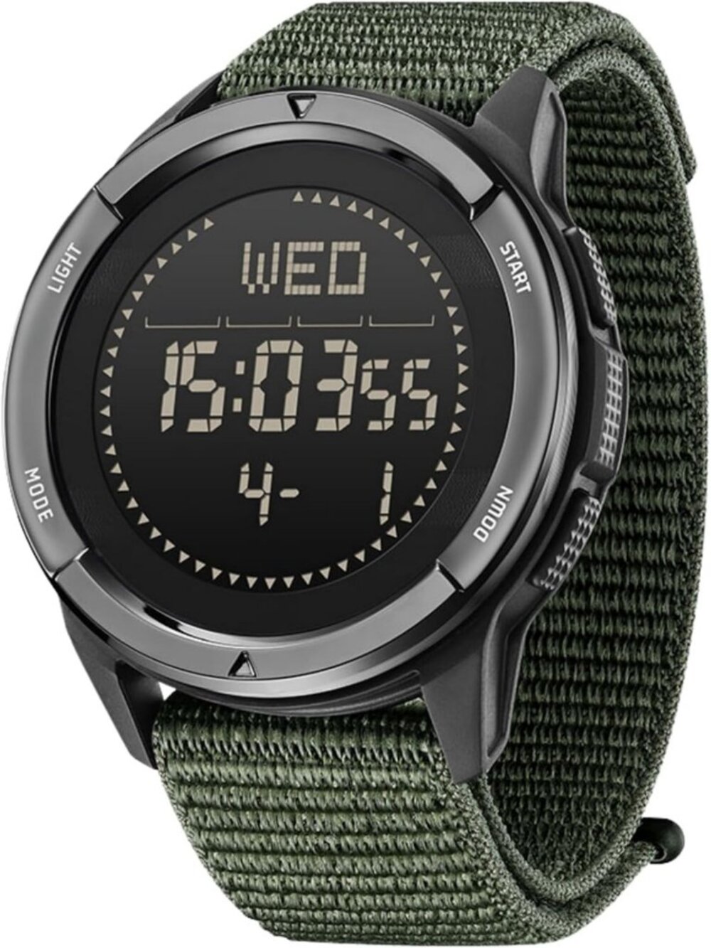 Men's Military Tactical Digital Watch - Carbon Fiber Case, Waterproof, LED